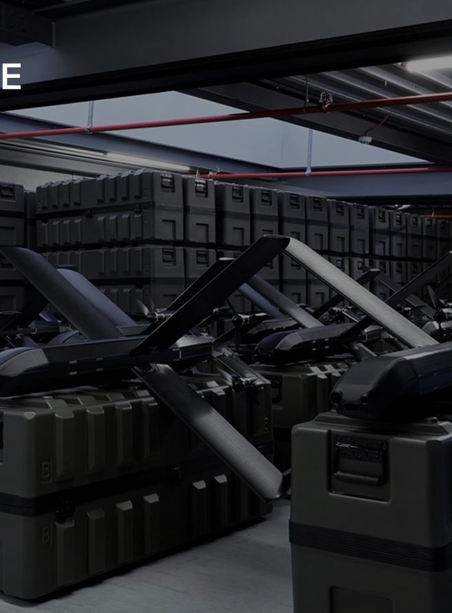 A photo of many HX-2's on cases in the factory